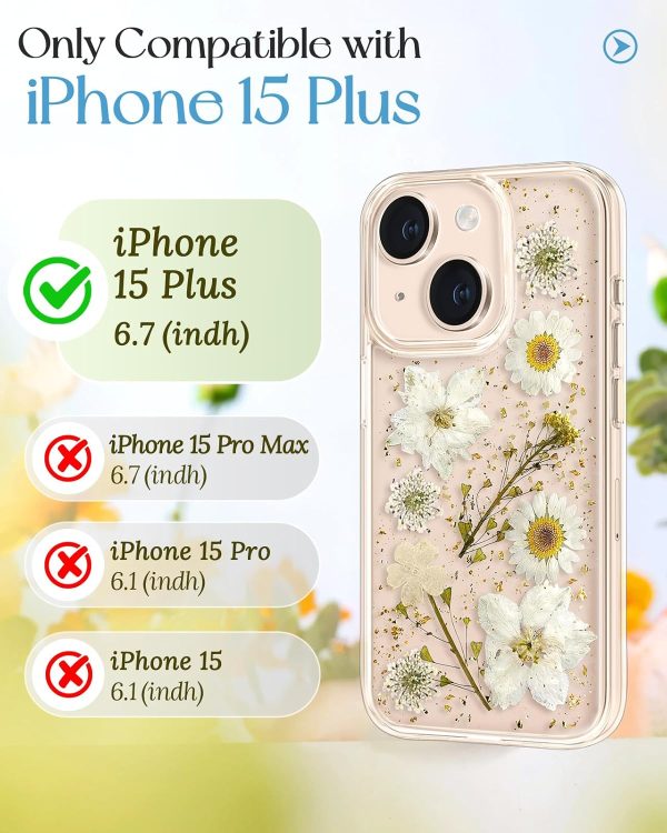 Loheckle for iPhone 16 Pro Max Case for Women - Girls Cute Glitter Dried Flower Floral Girly Aesthetic Kawaii Sparkle Sparkly Bling Unique Handmade Phone Cover for Apple 16 Promax 6.9", Simple - Image 124