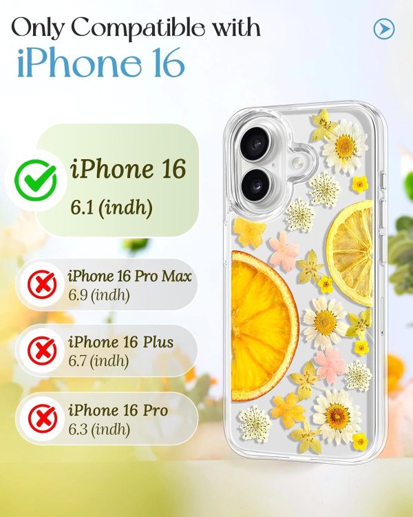 Loheckle for iPhone 16 Pro Max Case for Women - Girls Cute Glitter Dried Flower Floral Girly Aesthetic Kawaii Sparkle Sparkly Bling Unique Handmade Phone Cover for Apple 16 Promax 6.9", Simple - Image 126