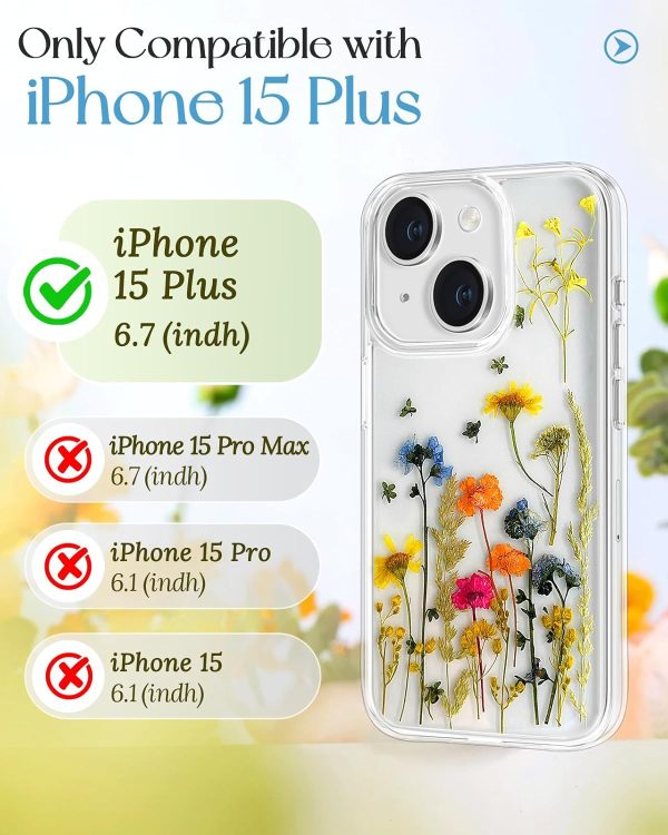 Loheckle for iPhone 16 Pro Max Case for Women - Girls Cute Glitter Dried Flower Floral Girly Aesthetic Kawaii Sparkle Sparkly Bling Unique Handmade Phone Cover for Apple 16 Promax 6.9", Simple - Image 150